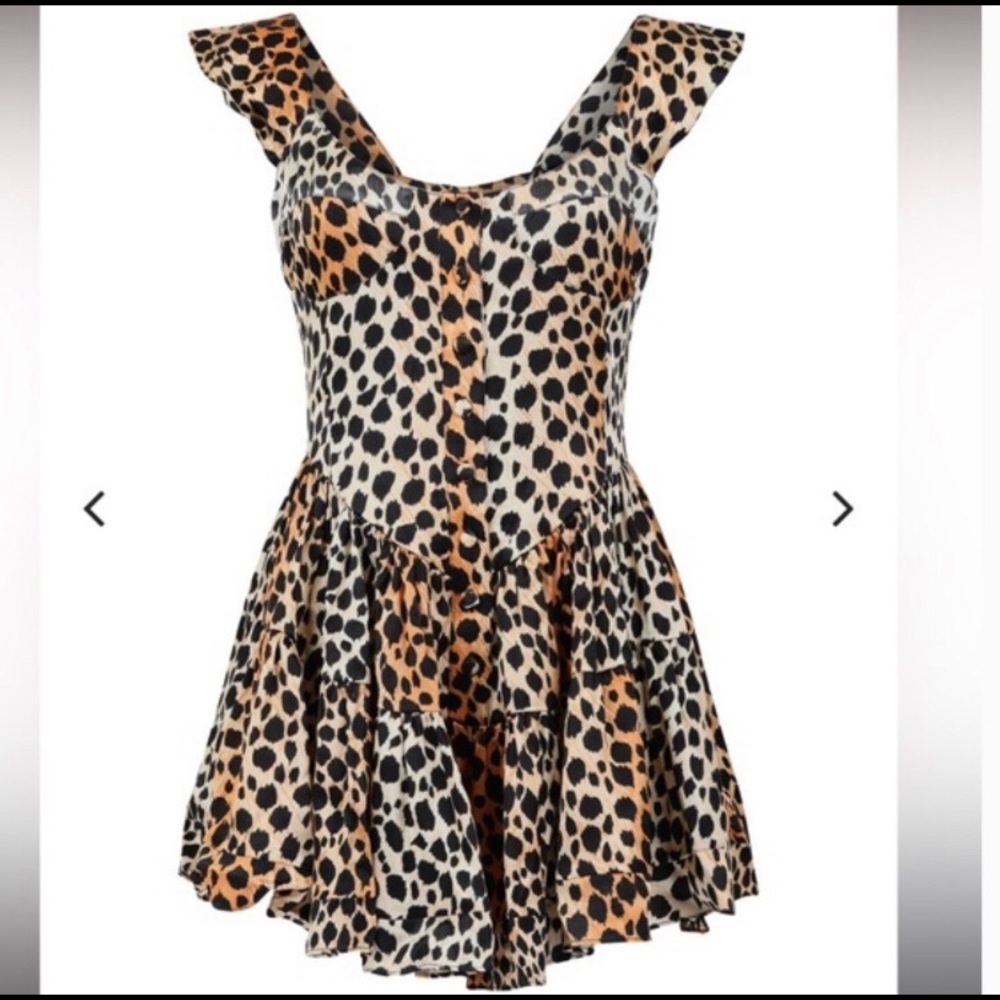 Vanessa Mooney	 XS New without tags 
THE ELISABETH ROMPER DRESS - CHEETAH - Picture 3 of 8